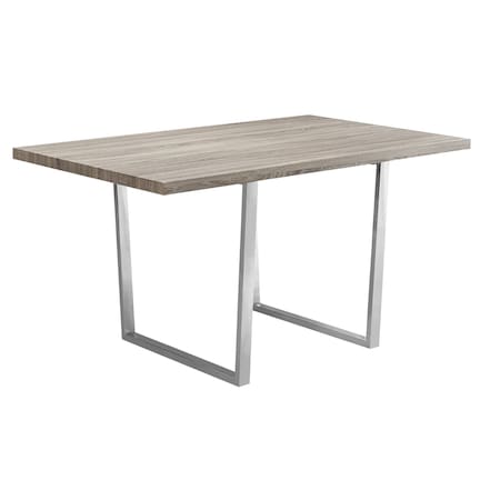 Monarch Specialties Dining Table, 59 W, 30.25 H, Manufactured Wood, Dark Taupe I 1121